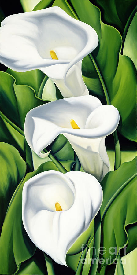 Lilies Painting by Catherine Abel