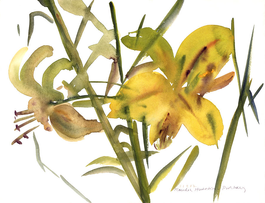 Lilies Painting by Claudia Hutchins-Puechavy