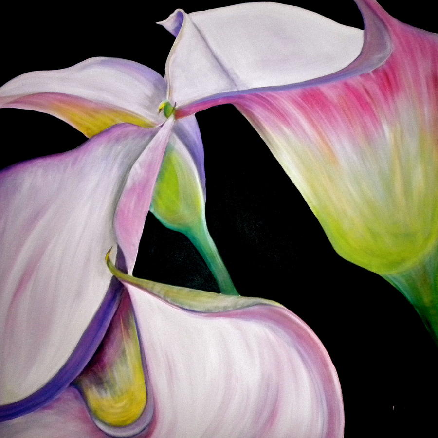Lilies Painting by Debi Starr