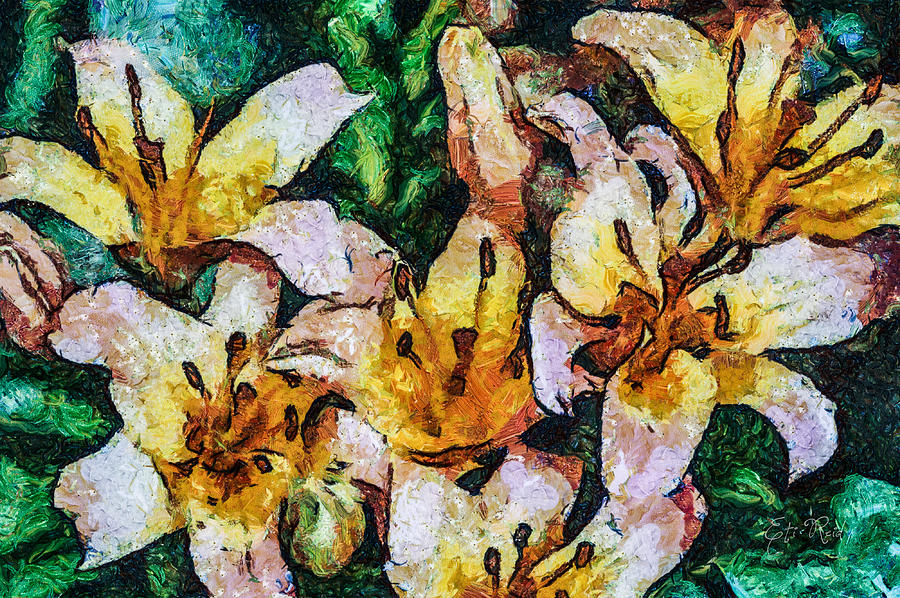 Lilies  Painting by Eti Reid