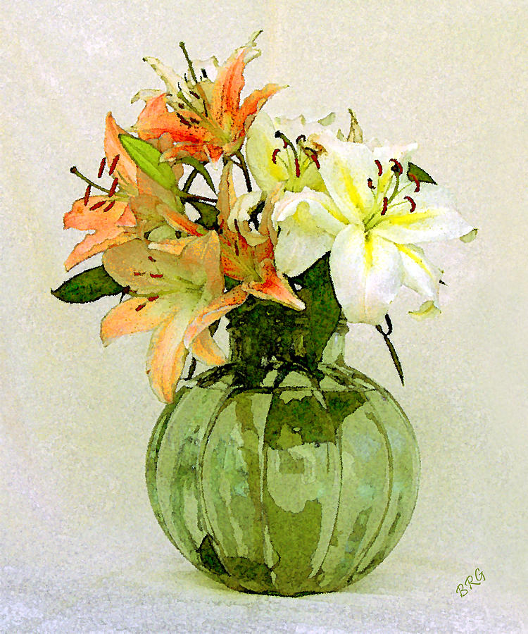 Lilies In Vase Photograph by Ben and Raisa Gertsberg