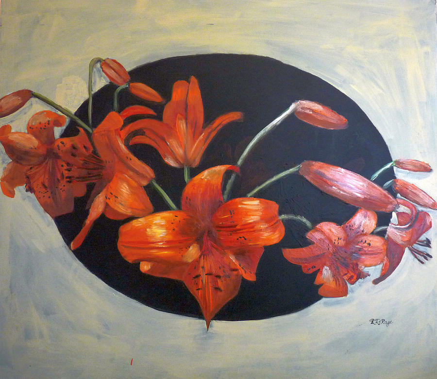 Lilies Painting by Richard Le Page