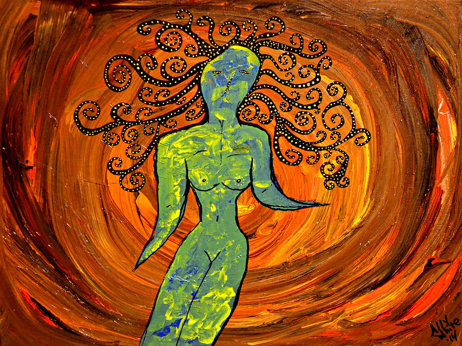 Lilith at Sunrise Painting by Ally  White