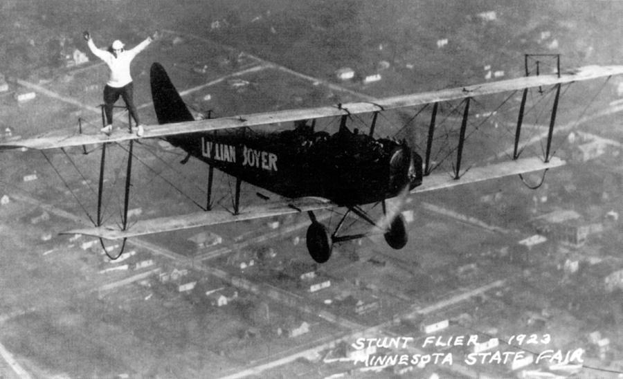 Lillian Boyer, American Daredevil Wing Photograph by Science Source
