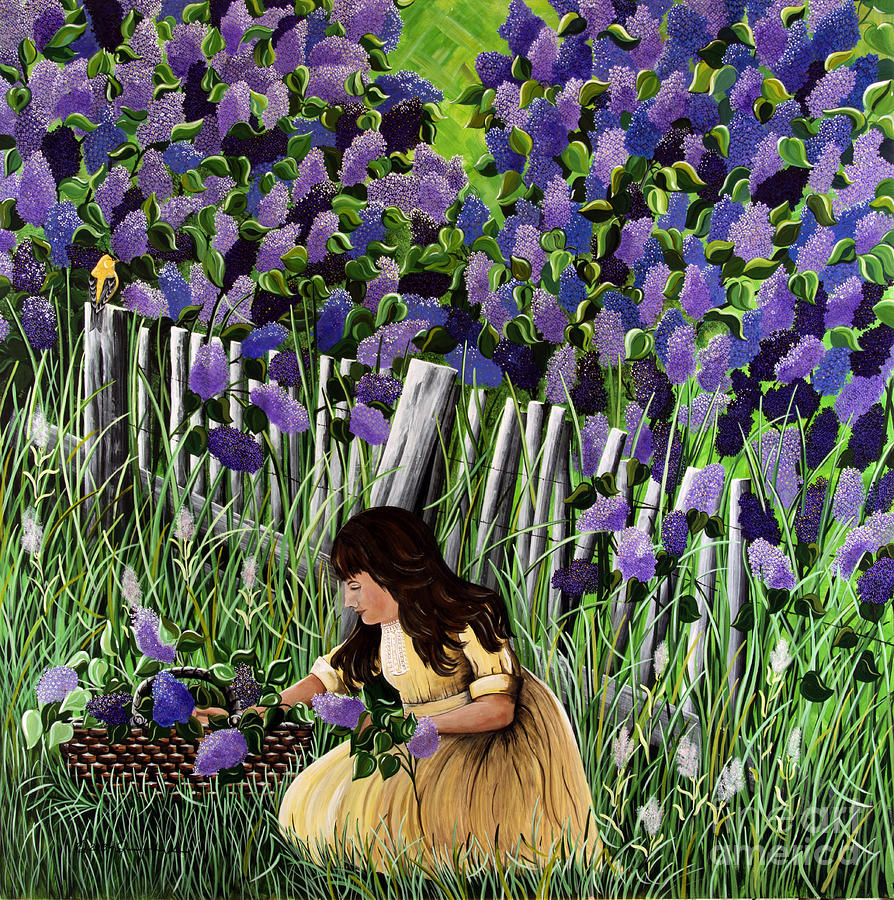 Flower Painting - Lillians Lilacs by Jennifer Lake