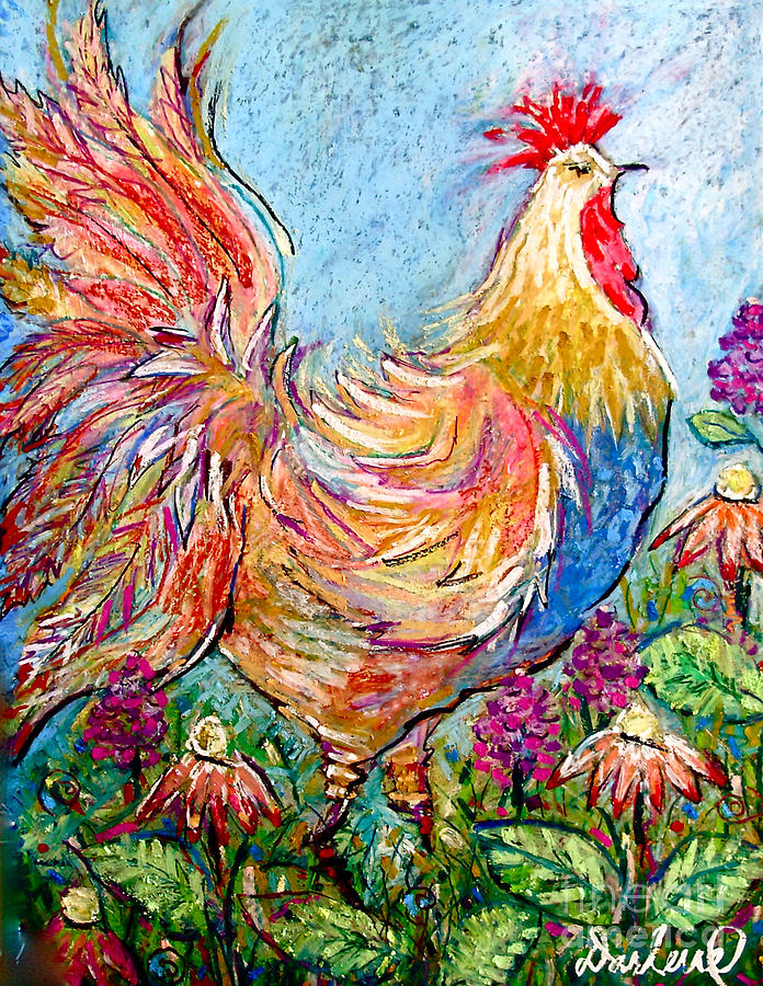 Lillic Rooster Painting by Darlene BEVILL | Fine Art America