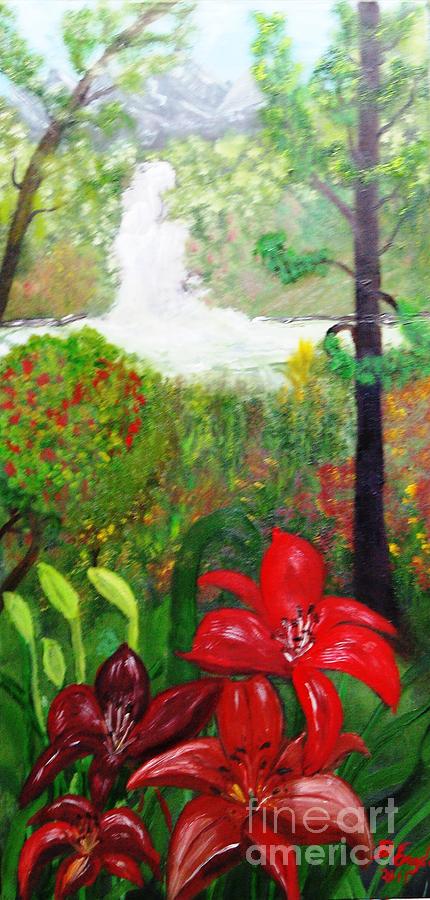 Flower Painting - Lillies in the Wild by Betty and Kathy Engdorf and Bosarge