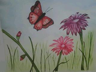 Butterfly Painting - Lillies painting by Valorie Cross