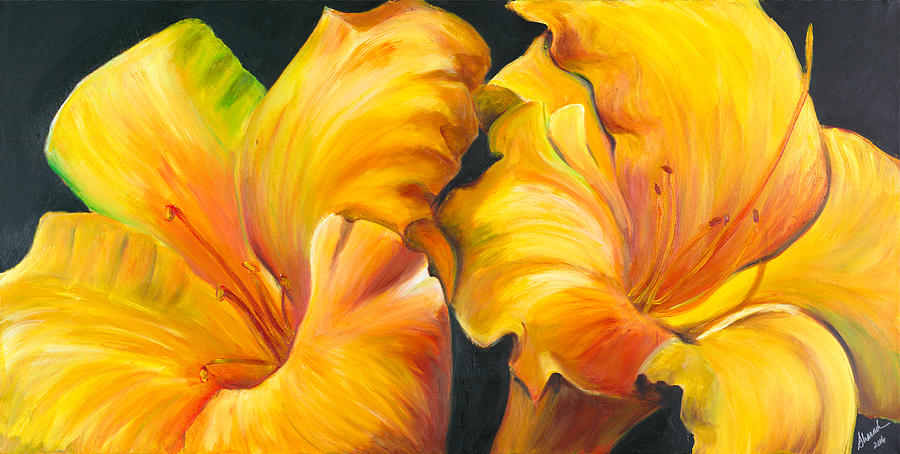 Lillies Painting by Sheri  Chakamian