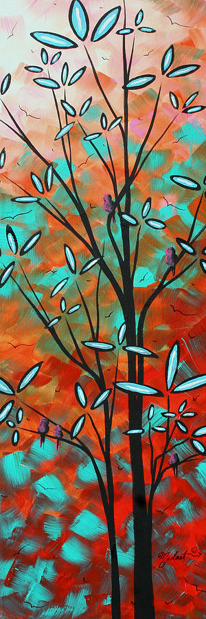 Lilly Pulitzer Inspired Abstract Art Colorful Original Painting SPRING BLOSSOMS by MADART Painting by Megan Aroon