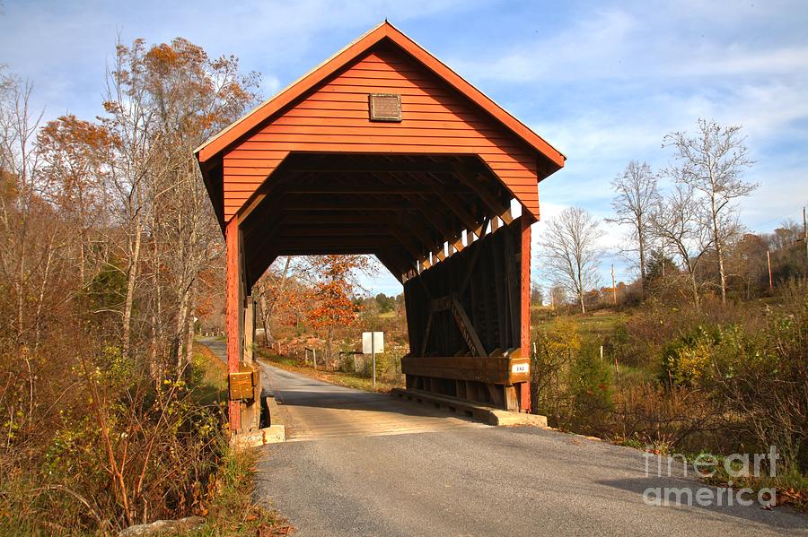 Lillydale West Virginia Covered Bridge Photograph by Adam Jewell
