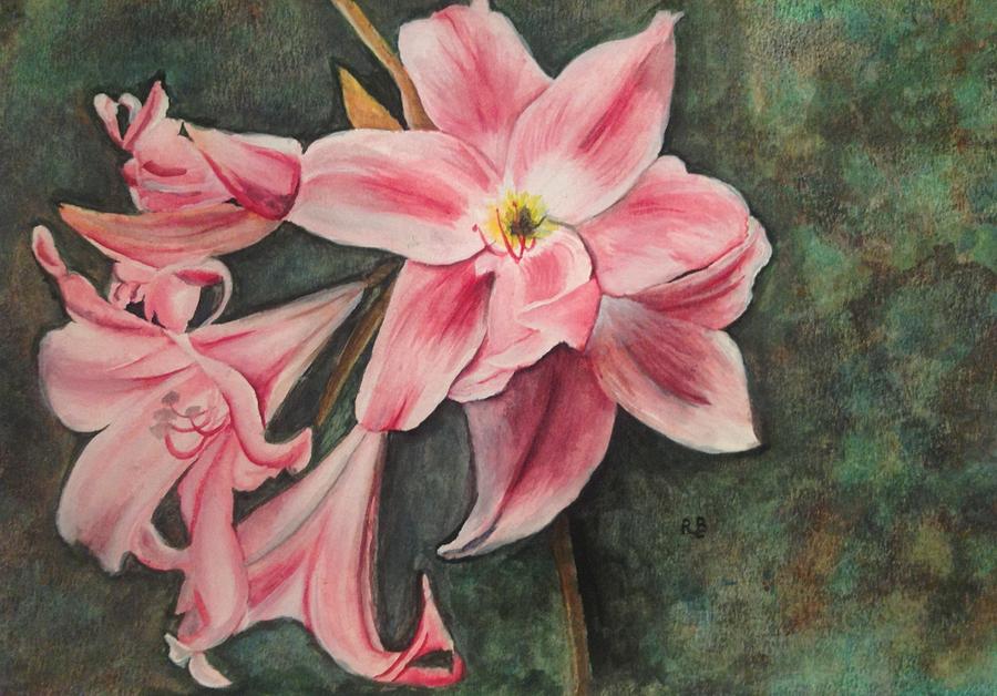 Flower Painting - Lillys by Rebecca Bellomo
