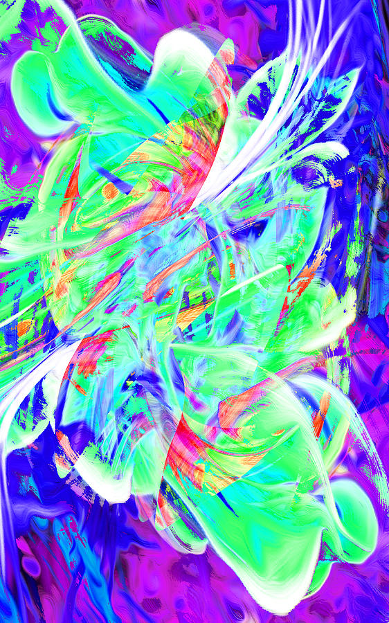 Lily Abstract Digital Art by Stephanie Grant