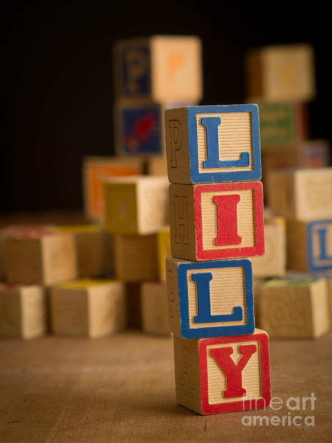 Lily - Alphabet Blocks Photograph