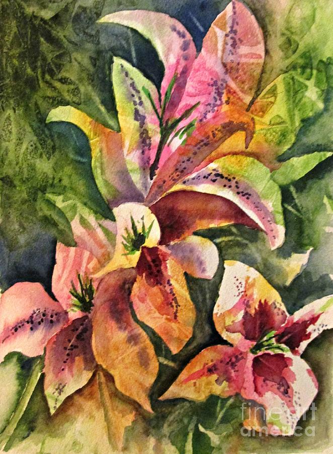 ORIGINAL FOR SALE Lily Fun Painting by Janet Cruickshank