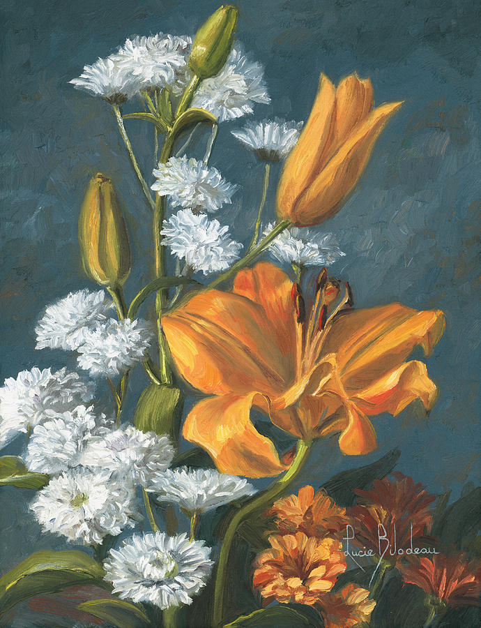 Lily Painting by Lucie Bilodeau
