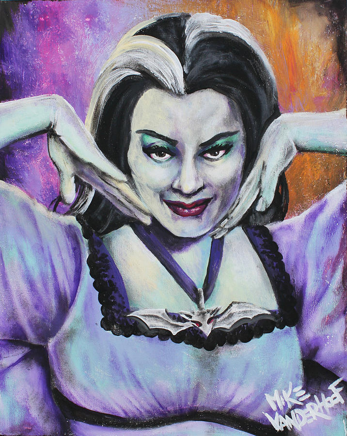 Lily Munster Painting by Michael Vanderhoof - Fine Art America