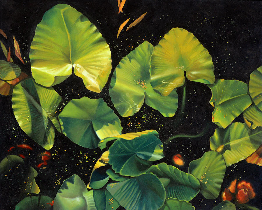 Lily Pad 19 Painting by Thu Nguyen