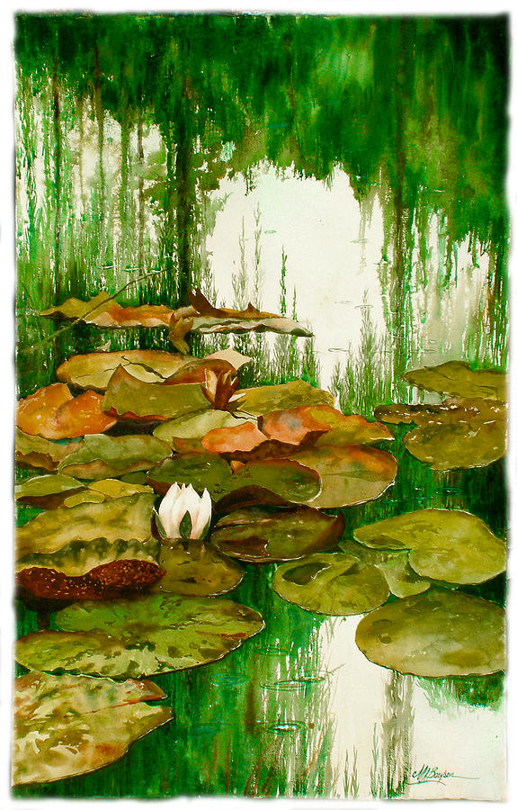 Monet's Garden Painting - Reflections Among the Lily Pads by Maryann Boysen