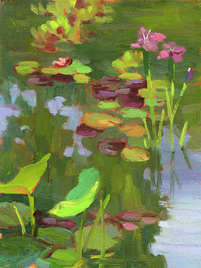 Lily Pond Painting by Diane McClary