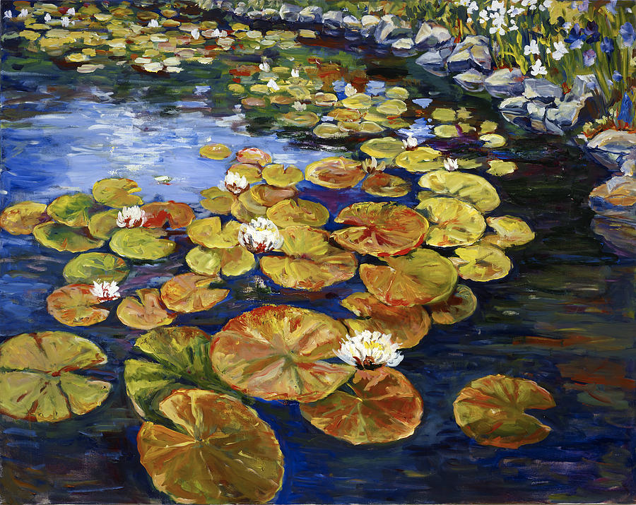 Lily Pond Painting by Ingrid Dohm