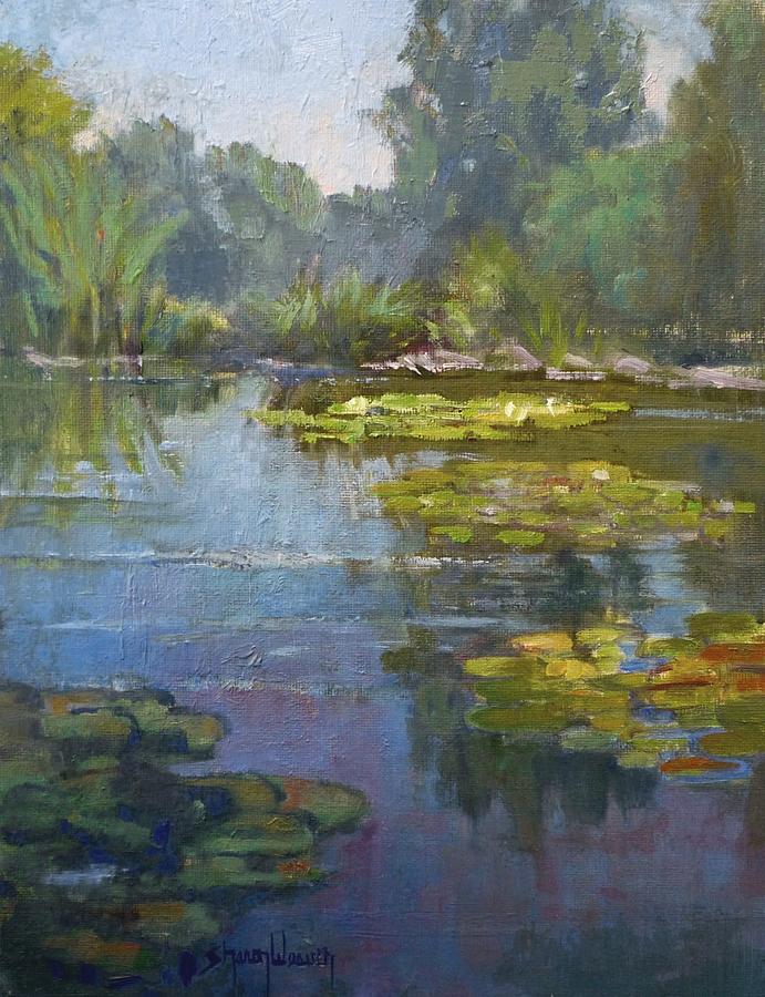 Lily Pond Painting by Sharon Weaver