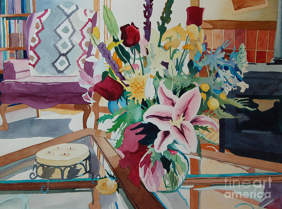 Lily Still Life Painting by Terry Holliday