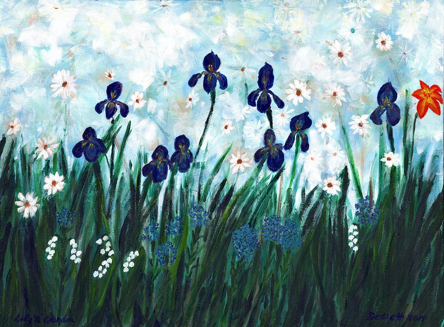 Lilys Garden Painting by David Dossett