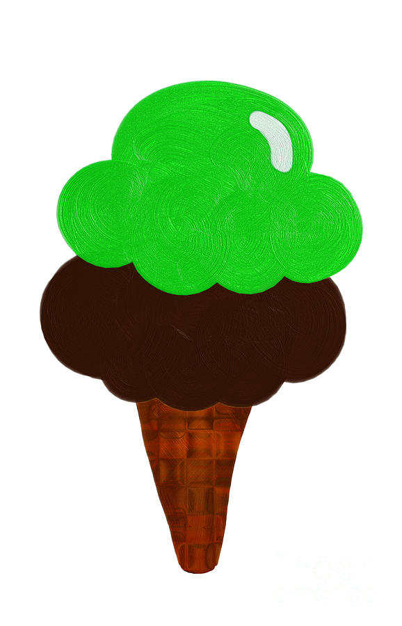 Lime And Chocolate Ice Cream Digital Art by Andee Design