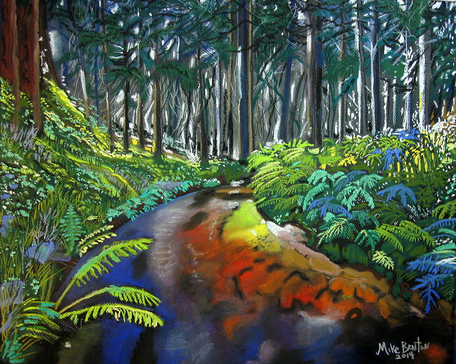 Tree Pastel - Lime Creek by Mike Benton