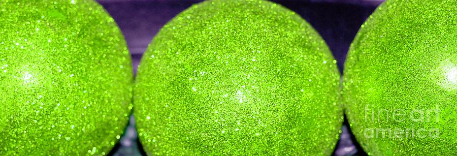 Lime Green Glowing Balls Decoration Photograph By Barbara Griffin