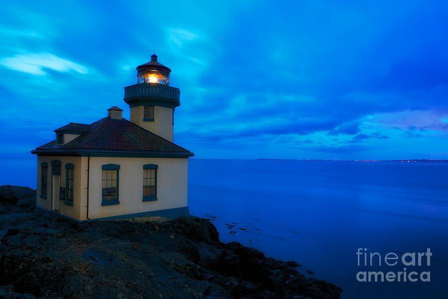 Lime Kiln Lighthouse San Juan Island Washington Photograph by Mel Ashar