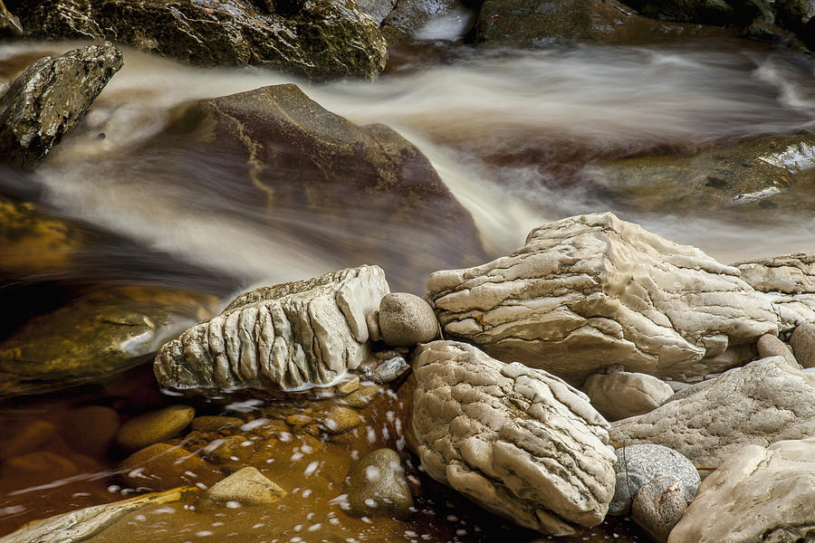 Limestone Boulders Beside  Oparara River Photograph by Colin Monteath