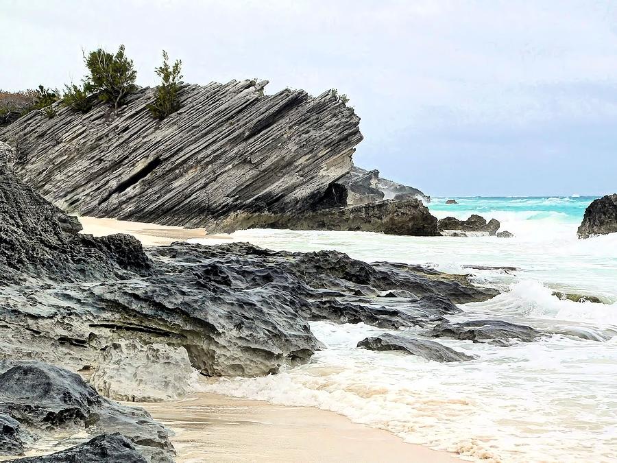 Beach Photograph - Limestone Cliffs and Reefs by Janice Drew