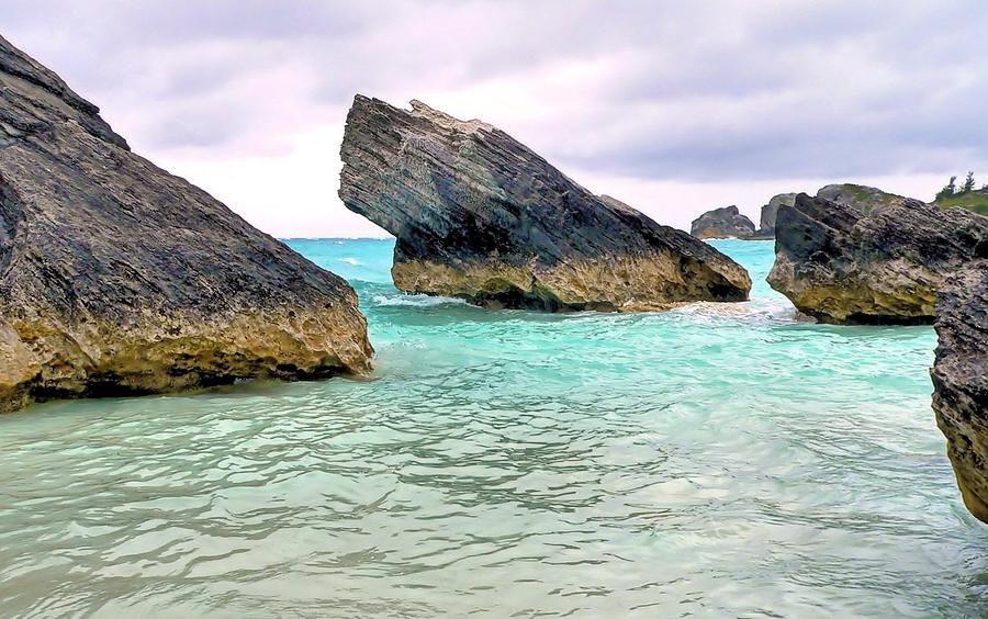 Limestone in Turquoise Waters Photograph by Janice Drew