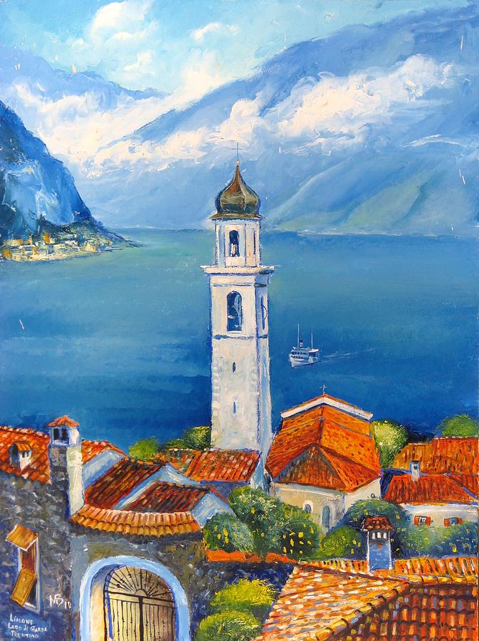 Limone-Lago di Garda Painting by Mikhail Zarovny