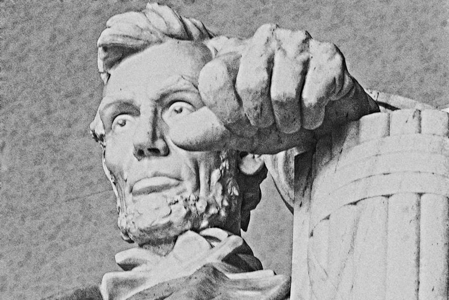 Abraham Lincoln Digital Art - Lincoln - 3463Charcoal 2 HP by David Lange