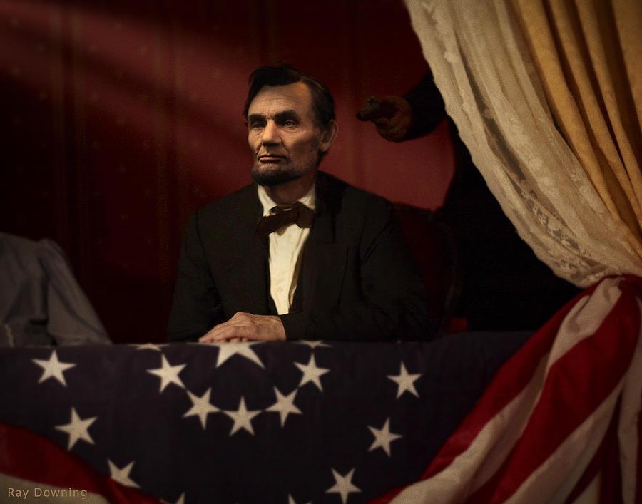 Abraham Lincoln Digital Art - Lincoln at Fords Theater 2 by Ray Downing