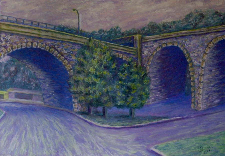 Pittsburgh Pastel - Lincoln Ave Bridge Pittsburgh by Joann Renner