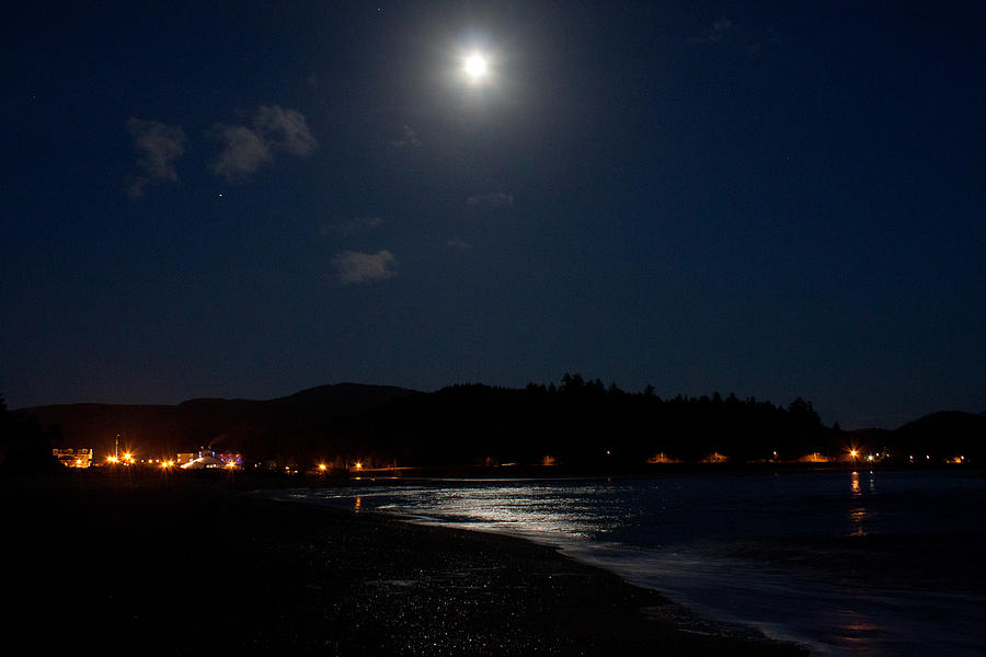 Lincoln City Moonlight Photograph by John Daly - Fine Art America