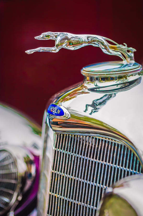 Lincoln Hood Ornament - Grille Emblem -1187c Photograph by Jill Reger