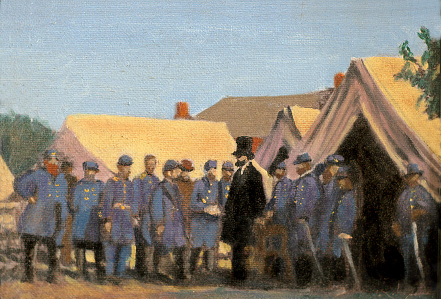 Lincoln Leading the Troops Painting by David Zimmerman