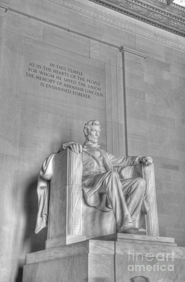 Lincoln Memorial 2 Black and White Photograph by Jonathan Harper