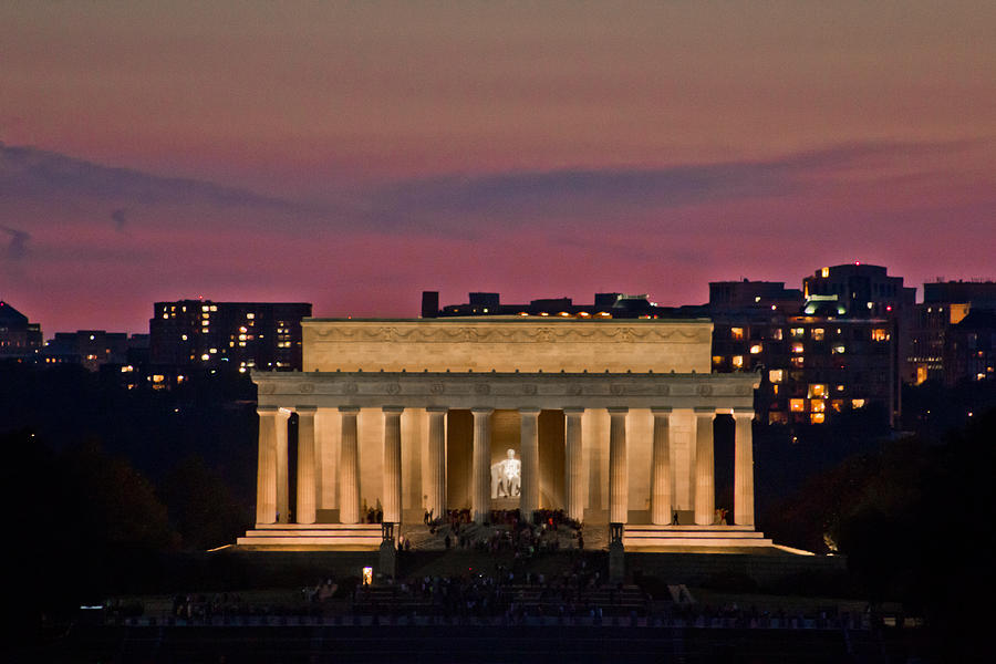 Lincoln Memorial at Sunset Photograph by John McGraw
