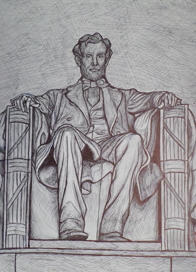 Lincoln Memorial Drawing by Christy Saunders Church