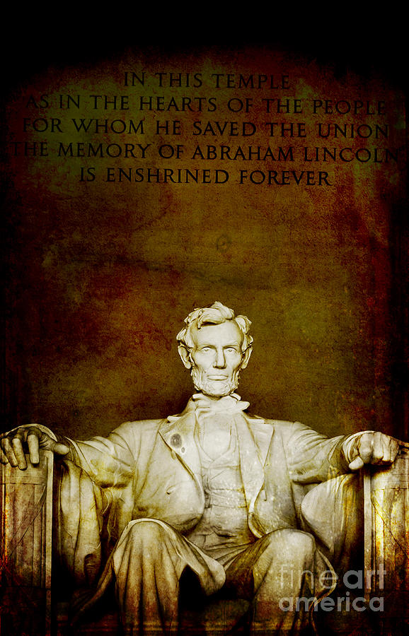 Lincoln Memorial Closeup of Lincoln Statue Photograph by Lane Erickson