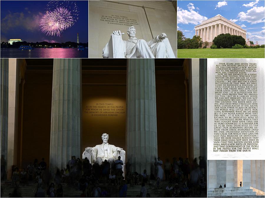 Lincoln Memorial Collage 1 Photograph by Allen Beatty