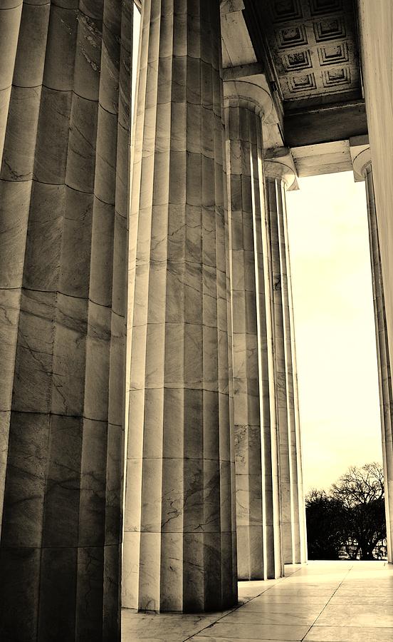 Lincoln Memorial Photograph - Lincoln Memorial Columns by Julie Grandfield