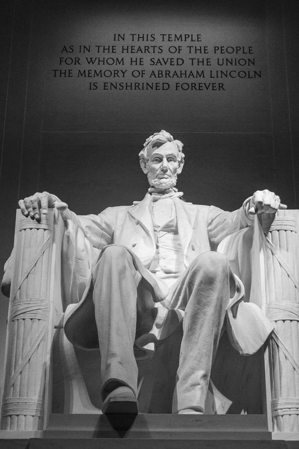 Lincoln Memorial in Black and White 2 Photograph by John McGraw