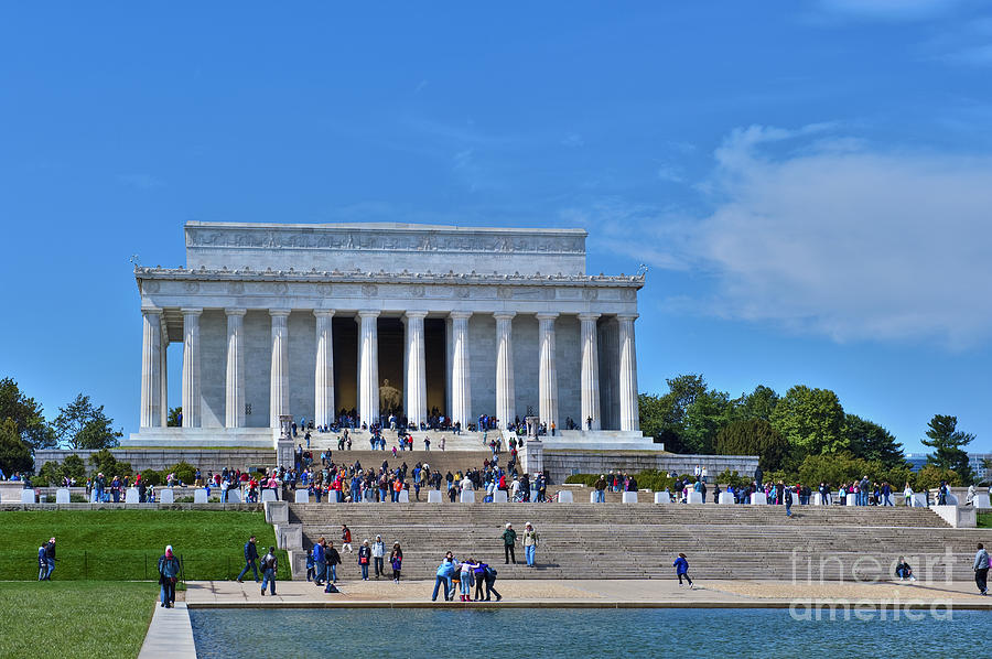 Lincoln Memorial Reflecting Pond National Mall Washington DC Photograph by David Zanzinger